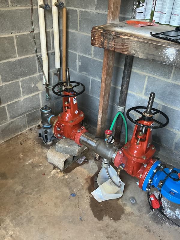 Pressure reducing valve installation