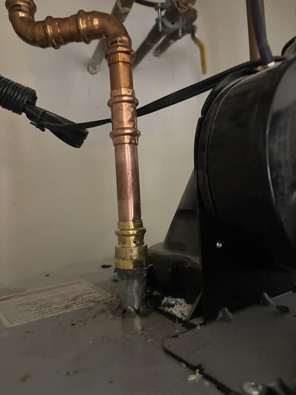 Water heater union repair